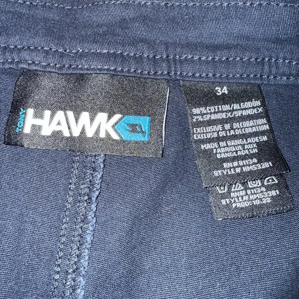 Tony Hawk Men's Navy Twill Street Shorts Pockets Skater Size 34 8